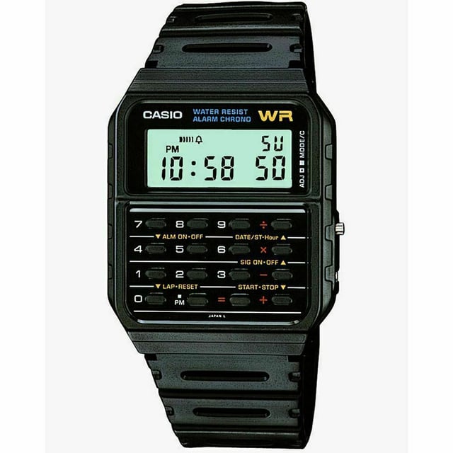 This Casio Casio Collection Digital Watch for Men is the perfect timepiece to wear or to gift. It's Black  Rectangular case combined with the comfortable Black Plastic will ensure you enjoy this stunning timepiece without any compromise. Operated by a high quality Quartz movement and water resistant to 3 bars, your watch will keep ticking. Stylish- Sporty and a modern design, very suitable for men -The watch has a calendar function: Day-Date-Month, Stopwatch, Dual Time, Calculator, Alarm High quality 21 cm length and 20 mm width Black Plastic strap with a Buckle Case measurment 34x43 mm,case thickness: 34 mm, case colour: Black and dial colour: Black