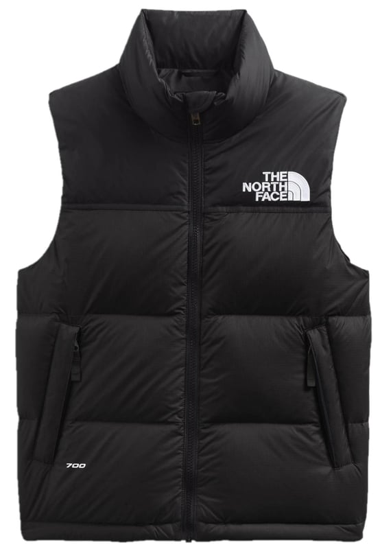 The North Face Nuptse has been delivering game-changing warmth since 1992 and no other jacket has journeyed so naturally from the mountains to city streets. - - .   The Teens' 1996 Retro Nuptse Gilet is a modern reincarnation of the icon, built for young adults. - - .  We’ve kept most things the same: the same boxy silhouette; the same shiny ripstop fabric; the same exposed zip and diagonal hand pockets and, of course, the same oversized baffles. - - .  The only change is upgrading to 700-fill of responsibly sourced down. - - .  It's also made with recycled materials, making it kinder to nature. - - . Shell: 100% Nylon, Lining: 100% Polyester, Filling: 90% Down, 10% Waterfowl Feathers.