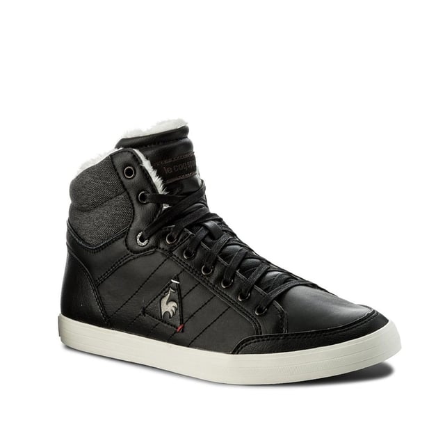 Le Coq Sportif Portalet Mid Craft Black Smooth Leather Finers 1721497
