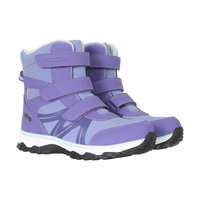 Upper: Softshell. Lining: Isotherm. Insole: Foam, Moulded. Outsole: Durable, TPR. Fabric Technology: Durable, Flexible, Heat Retention, Lightweight, Showerproof. Cushioned Footbed. Flat. Design: Contrast, Logo, Text. Toe Style: Round. Fastening: Touch Fastening Strap.