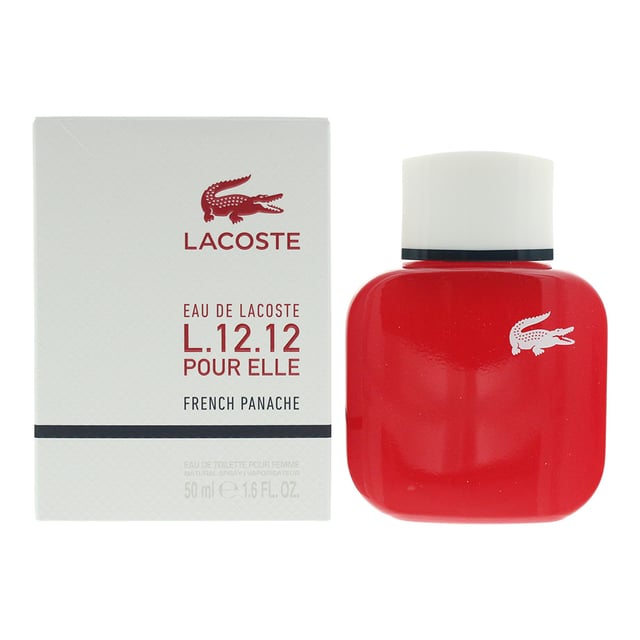 Eau de Lacoste L.12.12 is a amber chyprel fragrance for women launched in 2019. Top notes are bergamot, black currant and pink pepper, middle notes are rose , champagne and jasmine sambac ,  base notes are white wood, musk, patchouli