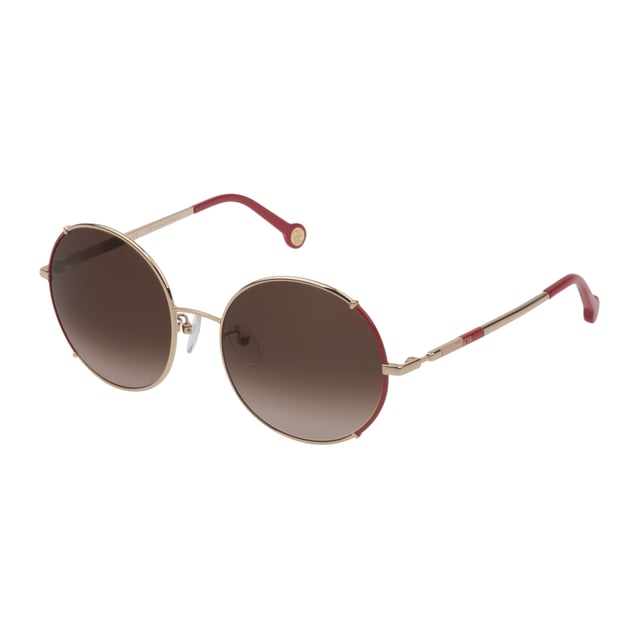 CAROLINA HERRERA SHE152-560357 gafas de sol de mujer• material: metal• color: oro rosado• tamaño: 72/15/140 mm (longitud de la lente / ancho del puente / longitud de la varilla)  