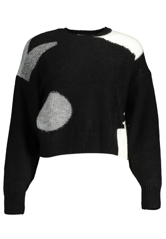 Versatile black polyester jeans & pant
  Long-sleeved shirt with round neck
  Contrasting details and logo
  Designed for women
Material: 34% Polyester 2% Elastane 55% Acrylic 9% Polyamide