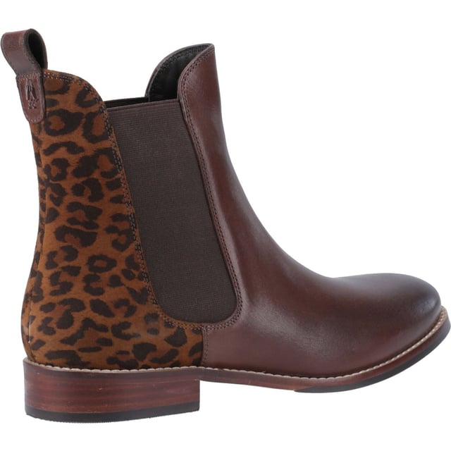 Hush Puppies Colette Suede Women's Leopard Boots A great on trend choice for every day wear, but with a classic Chelsea boot style, you'll stay comfortable in our Colette boot thanks to it's comfy textile lining and cushion comfort memory foam interior