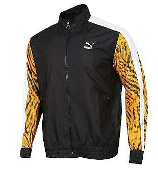 Puma Wild Pack gewebt Full Reißverschluss -Up -Spur Top Jacke Black Mens 579510 21