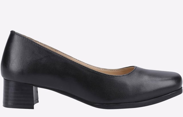 A lovable classic with genuine leather uppers and dynamic square toe and in an extra wide fit. Walford is a conventional womens slip-on court shoe with medium block heel for added height. An extra wide court with E-fitting for additional comfort.
  - Leather upper and soft leather lining - Full leather footbed and deeply padded instep - Extra-wide E fitting for all-day comfort - Durable and flexible synthetic outer sole - Flattering 1 " heel for extra height - Flattering small heel for extra height - Smart court shoe ideal for office and formal wear