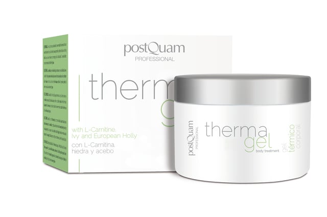 Gel térmico corporal - Body Treatment, anticelulítico 200 ml
Ref. PQE01865

Descripción
Gel térmico 
Gel anticelulítico, con efecto rubefaciente, para tratamientos en caliente
Su fórmula favorece la combustión de las grasas, reduce los nódulos adiposos, mejora la circulación y produce un efecto reafirmante

Principios activos:
- Centella asiática: estimula el crecimiento celular y la formación de las células de colágeno. Proporciona los efectos reafirmante y antiestrías
-*L-Carnitina*: favorece la combustión de las grasas
- Guaranina (cafeína y teobromina): ejercen una acción queratolitica sobre los nódulos de grasa, provocando una disminución de los mismos
- Extracto de hiedra: descongestivo y regulador de la circulación
- Extracto de acebo: acción anticelulítica y antiedematosa. Bajan la inflamación de los nódulos linfáticos que provocan la celulitis
- Extracto de fucus: alga con gran porcentaje de yodo, el cual le aporta el efecto anticelulítico
- Nicotinato de metilo: provoca el efecto de calor

*Al contener un producto rubefaciente, se podrá producir una rojez que desaparecerá en 30 minutos
Contenido
200 ml
Modo de empleo
Aplicar mañana y noche sobre la zona a tratar, mediante masajes rotativos
Aconsejamos la aplicación de la Crema Reafirmante postQuam a continuación del tratamiento anticelulítico con el Gel Térmico, para producir una reafirmación profunda en la zona tratada
