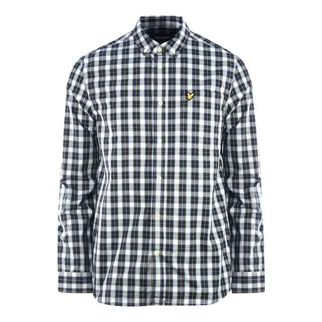 Lyle Scott Jet Black Long Sleeved Poplin Shirt