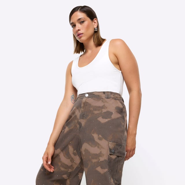 Camo trousers river island online