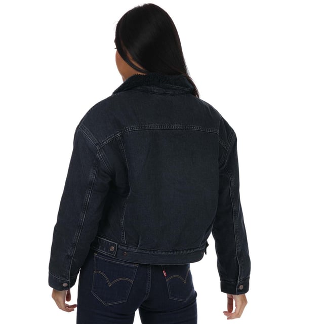 Levi's sherpa trucker deals jacket womens black