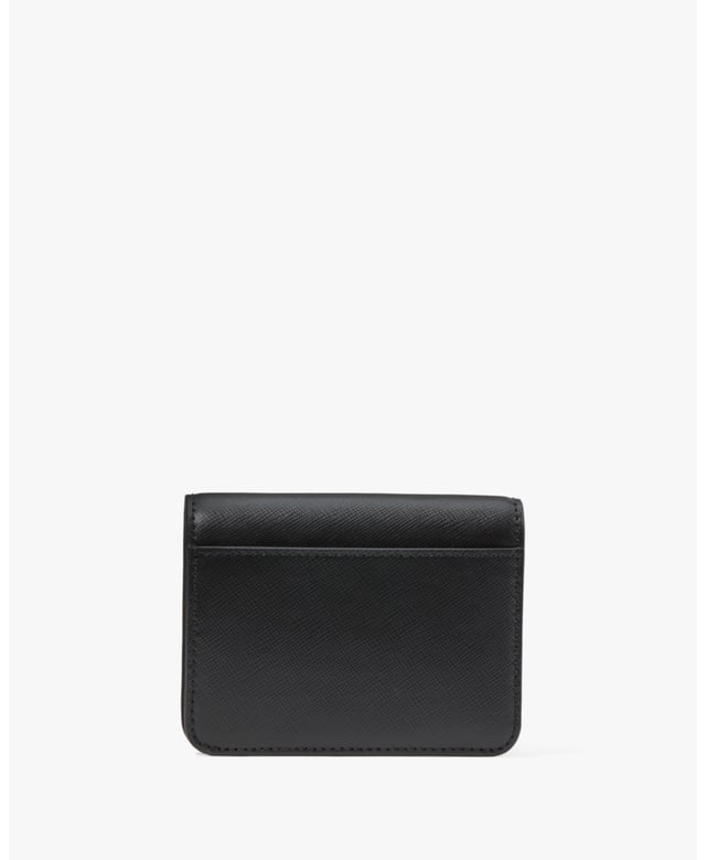 Don't Let The Size Deceive You: Our Small Wallets Have Room For All Your Credit Cards And Cash. Plus, You Can Fit It In Your Tiny Bag., Madison Saffiano Leather Small Bifold Wallet, Metal Pinmount Logo, Slip Pocket, Zip Coin Compartment, Five Credit Card Slots, Back Slip Pocket,  Width: 11.00 Cm,  Height: 10.00 Cm