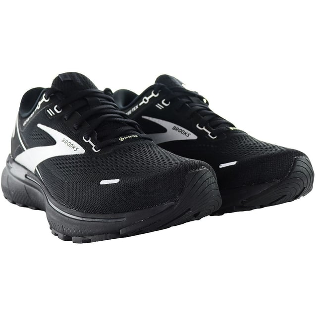 Experience the perfect blend of cushioning, support, and weather protection with the Brooks Ghost 14 GTX Men's Black Running Trainers. Engineered for the dedicated runner, these trainers combine Brooks' innovative technology with a sleek design for an unparalleled running experience.

Key Features:

 GORE-TEXÂ® Technology:  The inclusion of GORE-TEXÂ® technology ensures these trainers are waterproof and breathable, providing protection against various weather conditions.

 Advanced Cushioning:   The Ghost 14 features Brooks' signature cushioning technology, offering a responsive and plush feel with every stride.

 Supportive Structure:   Engineered with a supportive structure, these trainers provide stability and comfort, making them ideal for both short sprints and long-distance runs.

 Versatile Black Design:   The sleek black color adds a touch of sophistication while remaining versatile for various running outfits and styles.

 Durable Outsole:   The trainers are equipped with a durable outsole, offering excellent traction on various surfaces and ensuring longevity.

 Brooks Branding:   Look for the iconic Brooks logo, a symbol of the brand's commitment to quality and performance in the running community.

 Comfortable Fit:   Designed with the runner's comfort in mind, these trainers feature a secure and comfortable fit to enhance your running experience.

Running Performance:

 Responsive Ride:   The Ghost 14 provides a responsive ride, ensuring a smooth transition from heel to toe during your runs.

 Adaptable to Terrain:   Whether you're hitting the pavement or tackling trails, these trainers adapt to different terrains, offering a reliable grip and support.

 All-Weather Performance:   With GORE-TEXÂ® technology, these trainers are ready for all-weather performance, keeping your feet dry and comfortable in rain or shine.