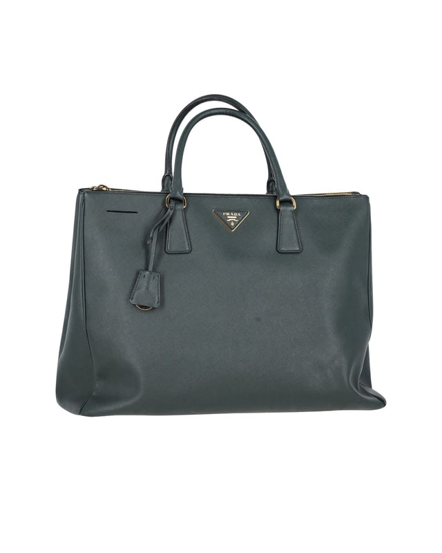 Prada Galleria Large Tote Bag in Black Saffiano Lux Leather