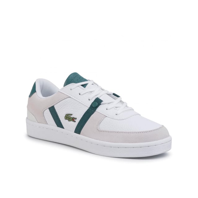Lacoste Splitstep 120 1 SM Mens White Trainers Lacoste Splitstep 120 1 SM LaceUp White Suede Leather Men Trainers 39SMA0060 WG1