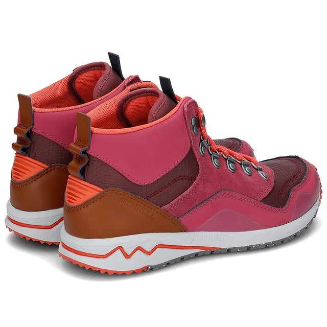 Merrell Stowe Mid Lace-Up Boots de cuero de ante rosa J01928