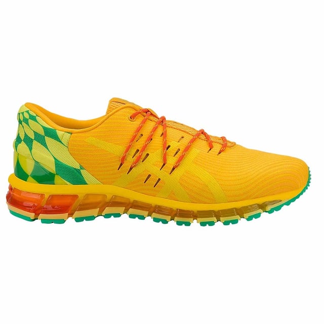 Yellow asics trainers 2025
