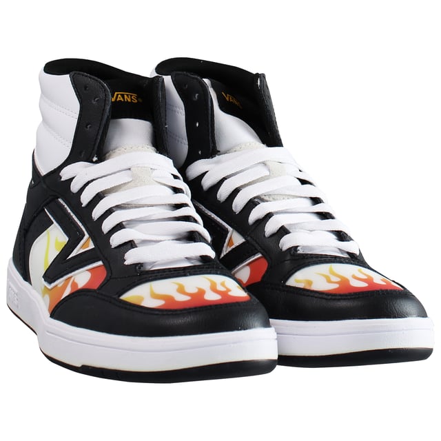 Vans Lowland HI HI CC XLD LACE-UP Entrenadores de hombres sintéticos negros/blancos VN0A5DY99QP