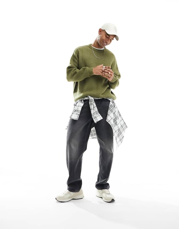 Jumpers & Cardigans by ASOS DESIGN Layerup Plain design Crew neck Drop shoulders Oversized fitSold By: Asos