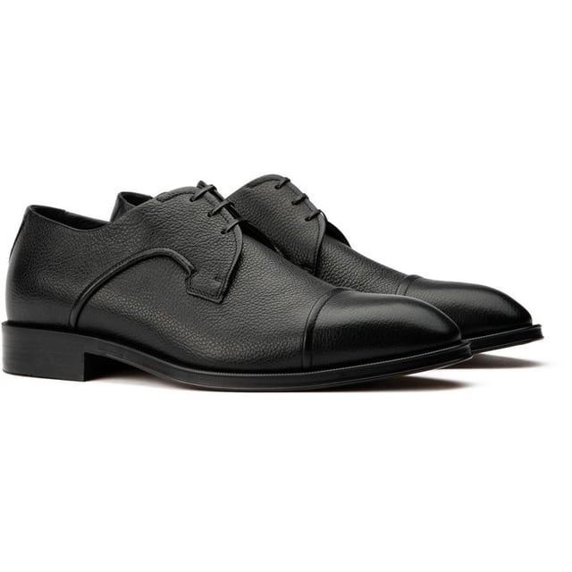 Zapatos derby Boss Derrek de color negro para hombre y suela de goma.