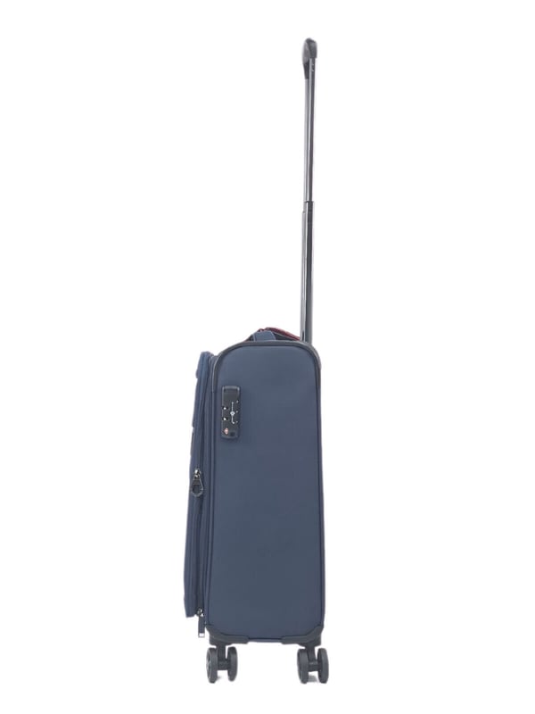 Introducing our Lightweight cabin suitcases. Where style meets practicality in a premium package. Crafted to excel in the world of travel, these suitcases are among the lightest in their class while delivering remarkable functionality. Constructed from ultra-strong Jacquard nylon 900D material, and featuring robust fittings and expert craftsmanship, these bags combine durability with elegance.

Design Features:

Premium Jacquard nylon 900D material for attractive strength.
Self-locking telescopic handle and zip-around closure for convenience.
Smooth 360 dual 8-wheel spinners for effortless mobility.
Secure integrated TSA 3-digit combination lock for peace of mind.

Inside, discover a fully lined interior with high-quality polyester, adjustable tie-down packing straps, and a zip-around pocket for organized storage. With a retractable address tag included for each size, identifying your bag becomes effortless.
Available in classic black, navy and teal blue, please select your preferred color.
Small Cabin 20"| 55x37x20cm, 35L, 2.7KG