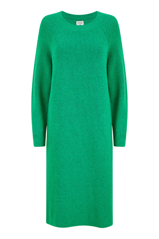 Green Knitted Midi Dress — free download