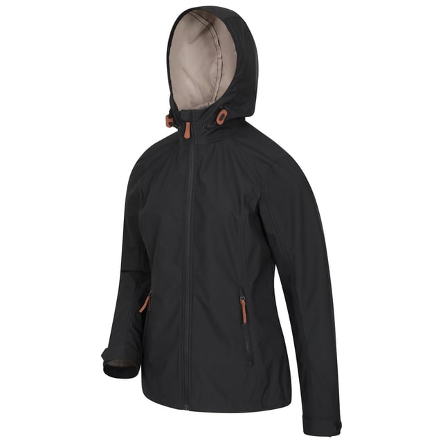 Material: 100% Polyester. Tyg: Softshell. Design: Slät. Tygteknologi: Andningsbart, Slitstarkt, DWR-finish, Lätt, Vattenavvisande, Vattenavvisande. Manschett: Justerbar, krok och ögla. Halsringning: Huva. Ärmtyp: Långärmad. Funktioner på huva: Justerbar, knäppbar justering. Fickor: 2 sidofickor, dragkedja. Fästning: Hel dragkedja.