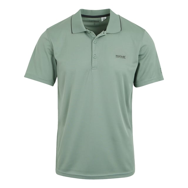 100% Polyester. Fabric: Piqué. Design: Plain. Fastening: Button. Top Style: Button Up. Neckline: Button-Down, Collared. Sleeve-Type: Short-Sleeved. Fabric Technology: Breathable, Lightweight, Moisture Wicking. 3 Button Placket, Logo, Quick Dry, Ribbed Cuff, Soft Touch, Stretch. Length: R. Fit: R. S: 38 in. M: 40 in. L: 42 in. XL: 44 in. XXL: 48 in. 3XL: 51 in. 4XL: 54 in. 5XL: 57 in.