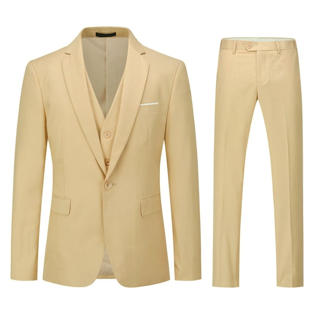 Jongens kostuum 3-delig klassiek slim fit trouwpak Tuxedo jas broek en