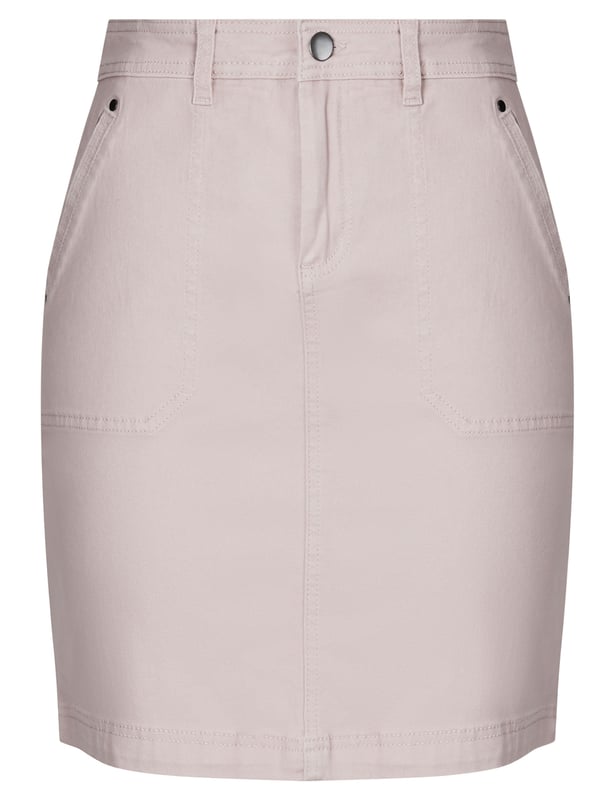 KATIES Womens Skirts Mini Pink Cotton Straight Smart