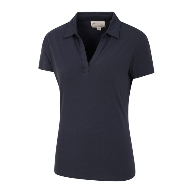 56% Cotton, 40% Polyester, 4% Elastane. Fabric: Soft Touch. Design: Plain. Neckline: Collared, V Neck. Sleeve-Type: Short-Sleeved. Fabric Technology: Lightweight, UV Protection. Fit: Fitted.