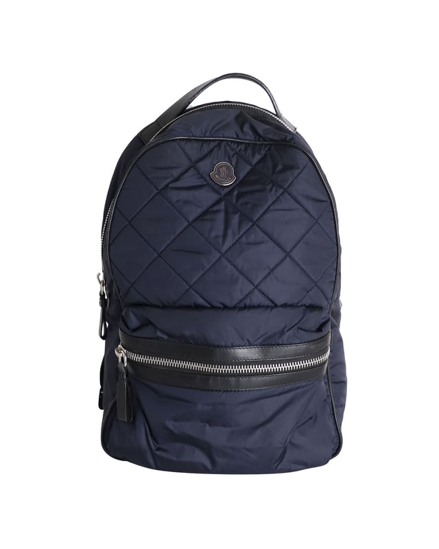 Moncler Gigi Quilted Backpack in Navy Blue Nylon