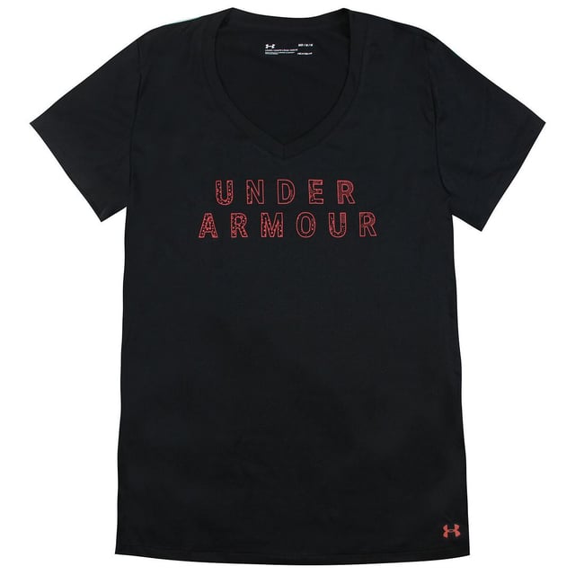 Under Armour Tech Short Sleeve Womens Training Top is our original go-to training gear: loose, light, and it keeps you cool. It's everything you need. 
Features: 
Loose: Fuller cut for complete comfort 
UA Tech™ fabric is quick-drying, ultra-soft & has a more natural feel 
Material wicks sweat & dries fast 
Deep V-neck collar & slimmer fit deliver a sleek, more feminine silhouette 
100% Polyester