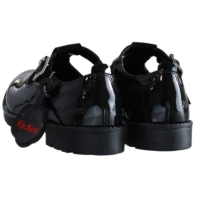 Kickers Lachly T Hook & Loop Black Smooth Leather Kids Shoes 1_14102