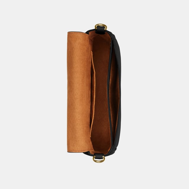 Lux Pebble Leather Amelia Saddle Bag Length 23.5cm,  Width 8.5cm, Height 17.5cm