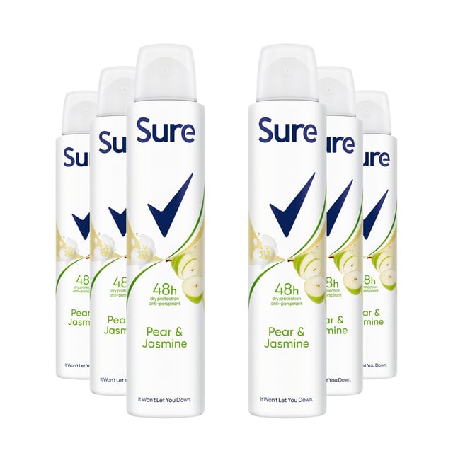 Sure Add Sure Women Deodorant Spray Pear & Jasmine with 48Hrs Protection 200ml ...