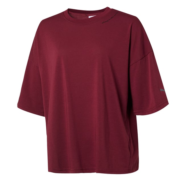 Puma x Selena Gomez Tee Camiseta informal para mujer Borgoña 517811 05