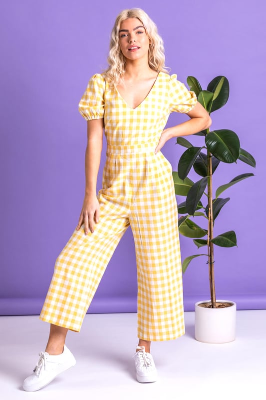 Gingham Check Jumpsuit