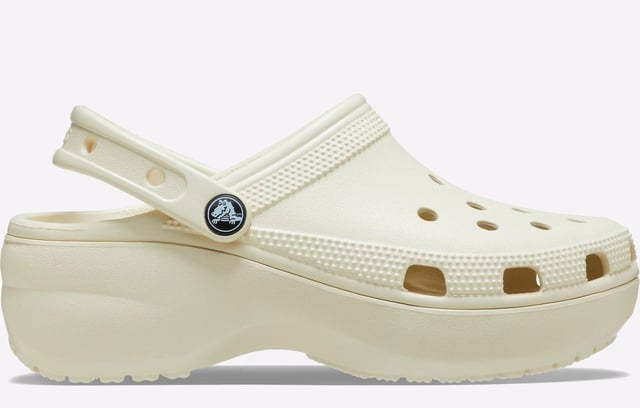 The Classic clog reimagined with an extra dose of height, attitude, and style.
- Pivoting back strap for a secure fit- Same Classic Clog upper- Customizable with Jibbitz charms on the upper and backstrap- Iconic Crocs Comfort: Lightweight.- Flexible. 360-degree comfort