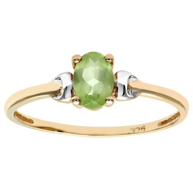 9K (375) Yellow & White Gold: 0.85gr; # Peridot: 0.56ct