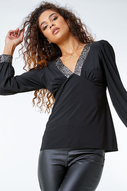 Roman sequin tops online