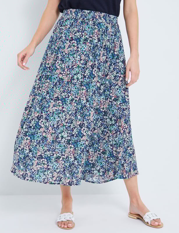 RIVERS Womens Skirts Maxi Summer Blue Floral A Line