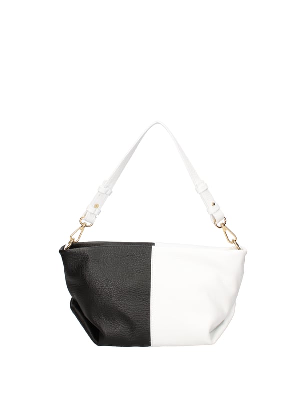 Bolso de hombro para mujeres. El cierre es con zip. Los bolsillos internos son uno con zip y uno abierto. Los bolsillos externos están ausentes. La correa del hombro es ajustable y extraíble en cuero. El mango es extraíble en cuero. Los compartimentos internos son uno. El material externo es una verdadera piel en dólares. Está alineado internamente en 70% de tela de algodón: 30% de poliéster. Medidas: 30x15x12 cm. Hecho en Italia