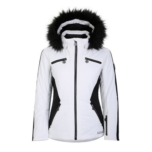 White fitted ski jacket hotsell