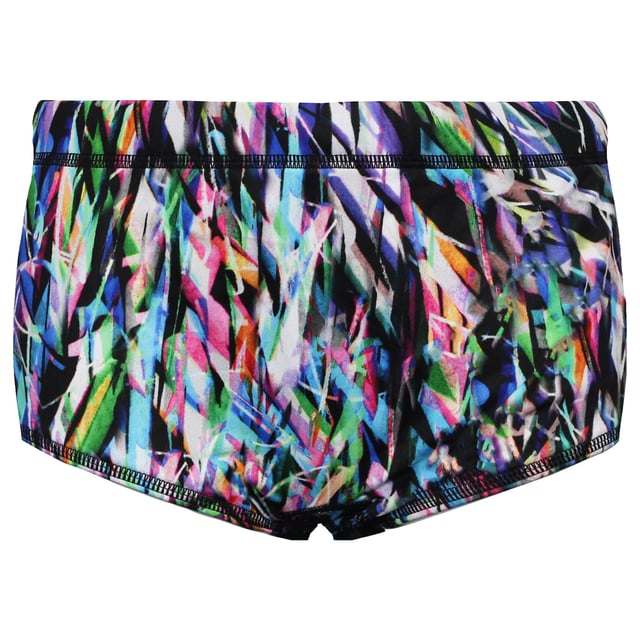 Maru Ticker Taper Pacer Trainer Black/Multi Mens Swimming Trunks MS7502