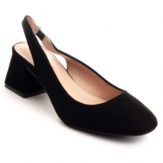Damen High Heels. Bequeme Passform. Gepolsterte Innensohle. Rutschfeste Sohle. Verstärkte Nähte. Hergestellt von anderen Marken für unsere Marke. Ungefähre Maße: 5 cm Absatz.