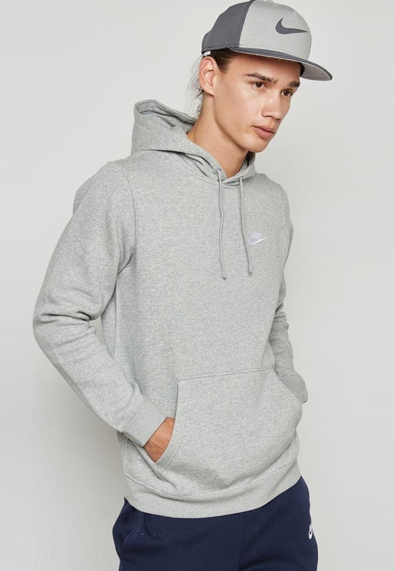 Nike pullover hoodie with embroidered logo in white store