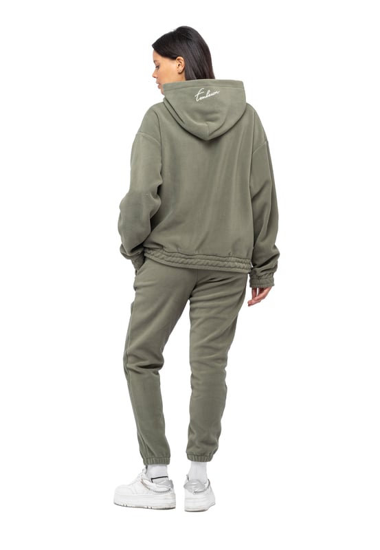 Tom Barron Damen-Fleece-Trainingsanzug mit Abzeichen
