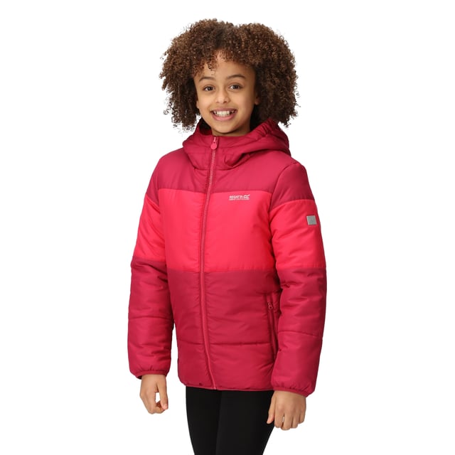 Material: 100% Polyester. Filling: Heavyweight. Design: Contrast, Logo. Fabric Technology: DWR Finish, Heavyweight, Insulating, Thermo-Guard, Weather Resistant. Neckline: Hooded. Inner Zip Guard, Padded. Sleeve-Type: Long-Sleeved. Cuff: Stretch Binding. Hood Features: Elasticated, Grown On Hood. Pockets: 2 Side Pockets, Zip. Fastening: Full Zip. Hem: Stretch Binding. Please Note: Printed Name Label up to Age 8.