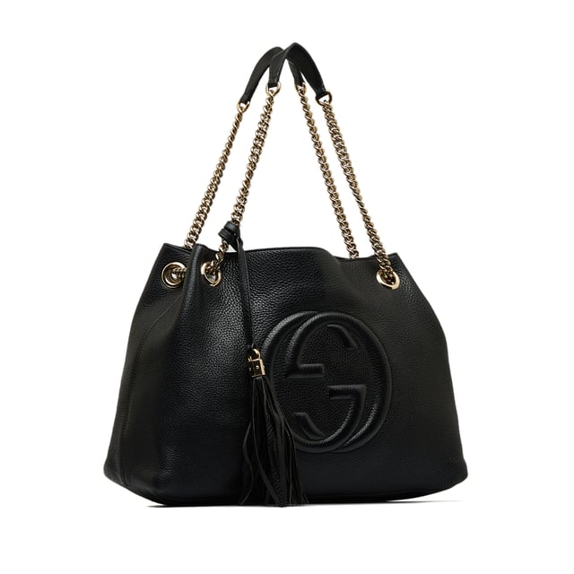 Vintage Gucci Medium Soho Chain Tote Black