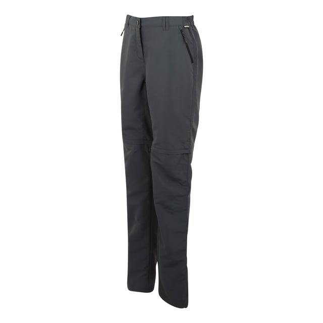 100% Recycled Polyester. Fabric: Woven. Design: Plain. 105gsm. Fastening: Button, Zip Fly. Fabric Technology: Crease Resistant, Durable Water Repellent Finish, Lightweight, Quick Dry, UV Protection, Water Repellent. Belt Loops, Zip-off Legs. Pockets: 2 Side Pockets, 1 Thigh Pocket, Zip. Waistline: Elasticated. Hem: Drawcord.